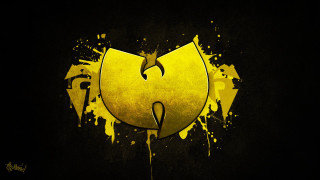 Yellow black logo paint splatters - underground free wallpaper