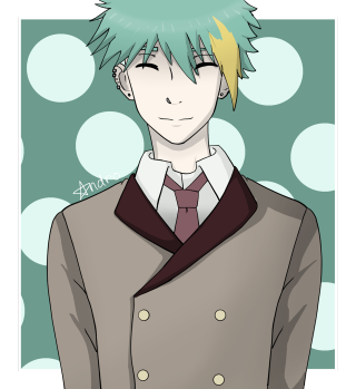 Green hair school uniform anime - an anime drawing free wallpaper