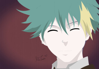 Man green hair white shirt - a tie free wallpaper