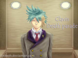 Cartoon guy blue hair suit - death free wallpaper