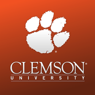Clemson university logo red background - dr. atl free wallpaper