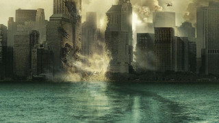City smoke towers buildings water - smoke and smoke free wallpaper