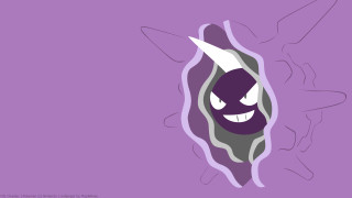 Purple black cartoon character smile - a big smile free wallpaper