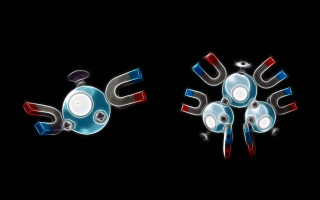 Blue red objects black background - a couple free wallpaper
