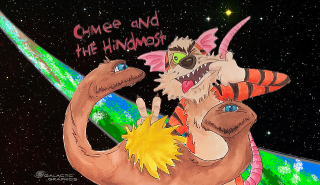 Cartoon creature large head large - a large body free wallpaper
