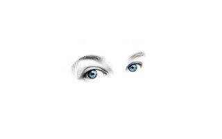 Blue eyes artistic photo woman - realistic eye free wallpaper