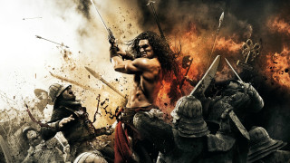 Men armor swords fire sky - a fire free wallpaper