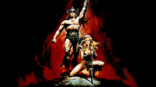 Man woman swords demon painting - their hand and a demon free wallpaper