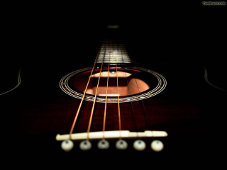 Guitar frets strings closeup dark 4 - ella guru free wallpaper