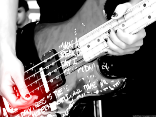 Guitar player writing body neck - a person playing free wallpaper