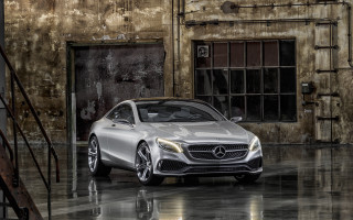 Silver car parked building staircase - a staircase free wallpaper
