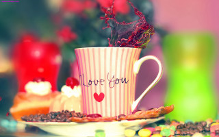 Coffee heart cake plate love - a piece of cake free wallpaper