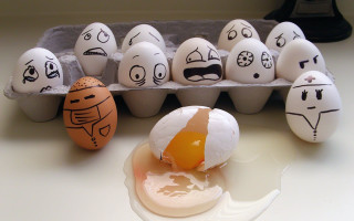 Carton eggs faces drawn egg - art free wallpaper