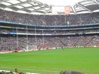 Crowd soccer game stadium goal - widescreen free wallpaper