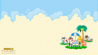 Beach dog cat table umbrella - naive free wallpaper