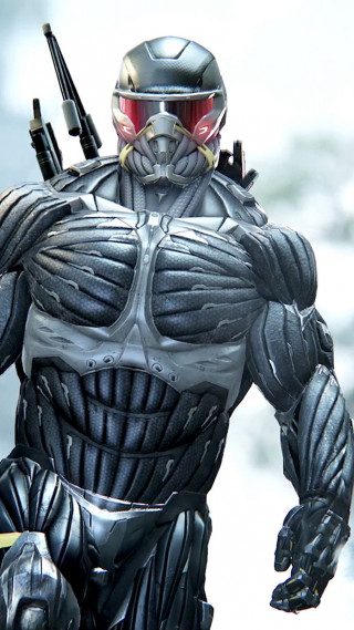 Futuristic man suit gun knife 2 - his hand and a helmet free wallpaper
