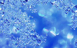 Blue background bubbles water surface - diamond free wallpaper