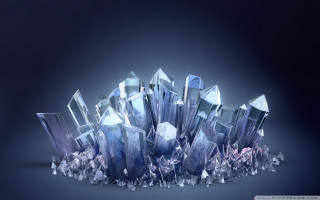 Crystal rocks blue black background - diamond free wallpaper