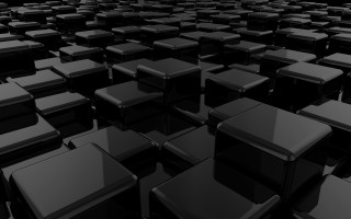 Black square room opart ambient - op art free wallpaper