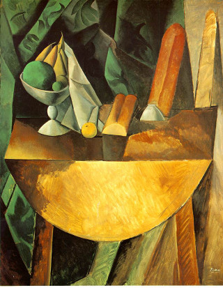 Table fruit bowl bread knife - composition free wallpaper