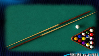 Pool table cue balls middle - a pool table free wallpaper