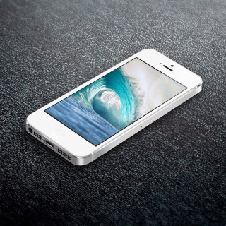 White iphone blue wave black - video art free wallpaper