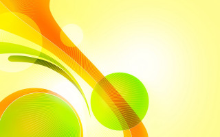 Green orange abstract circles lines - a green circle free wallpaper