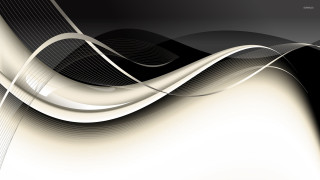 Black white abstract wavy stripe - abstract background free wallpaper