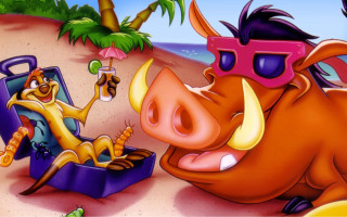 Cartoon cow suitcase man pink - rasquache free wallpaper