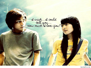 Boy girl standing wall message - the wall behind them free wallpaper