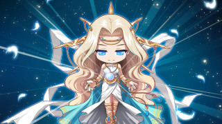 Cartoon character sword dress fantasy - a star background free wallpaper