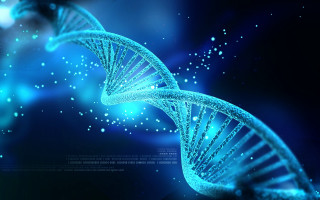 Blue background human cell double - double free wallpaper