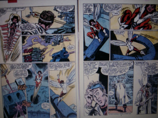 Comic strip man suit gun - a comic book panel free wallpaper