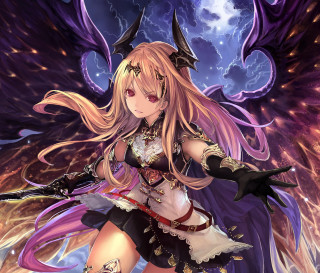 Woman blonde hair sword hand - ayami kojima free wallpaper
