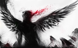 Person wings blood body head - chris cold free wallpaper