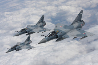 Fighter jets flying sky clouds 2 - two fighter jet free wallpaper