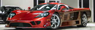 Red sports car garage open - a door open free wallpaper