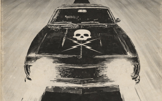 Car skull crossbones hood black - a skull free wallpaper