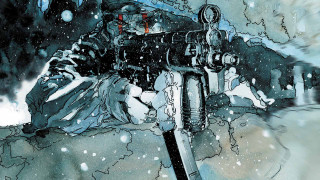 Man laying ground fire hydrant - michael kaluta free wallpaper