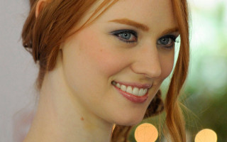 Woman blueeyes redhair smiling whitebackground - blue eye free wallpaper