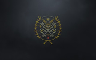 Black gold emblem triangle eye - earnst haeckel free wallpaper