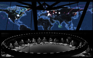 People table world map lights - a group of people sitting free wallpaper