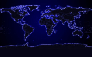 Blue world map lines blue - line free wallpaper