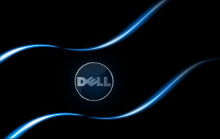 Dell logo dark blue lines - dark background free wallpaper