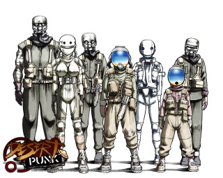 Group of astronauts in space - helmet free wallpaper