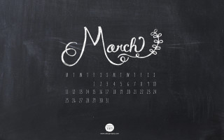 Chalkboard calendar march white chalk - anne rigney free wallpaper
