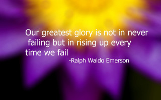 Purple flower emerson quote glory - inspirational free wallpaper