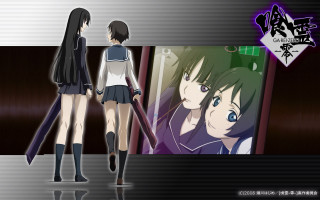 Anime girls mirror back view 2 - their back free wallpaper