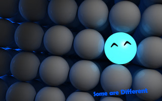 Blue ball sad face gray - a blue ball free wallpaper
