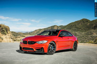 Red bmw car parking lot - a parking lot free wallpaper